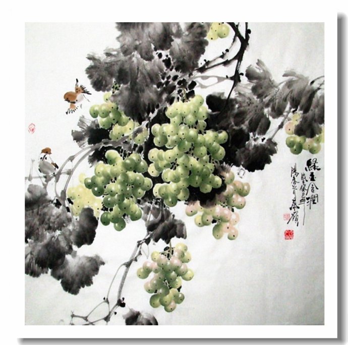 溢香流韵--赵太岭画葡萄