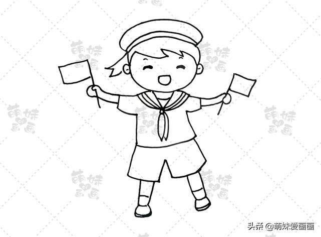 国庆节学画卡通人物简笔画,你喜欢哪一个呢?