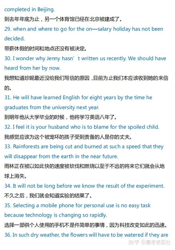 高中英语200个典型例句！涵盖高中三年所有语法、单词！必须掌握