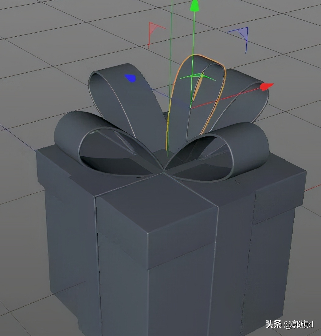C4D礼物盒建模