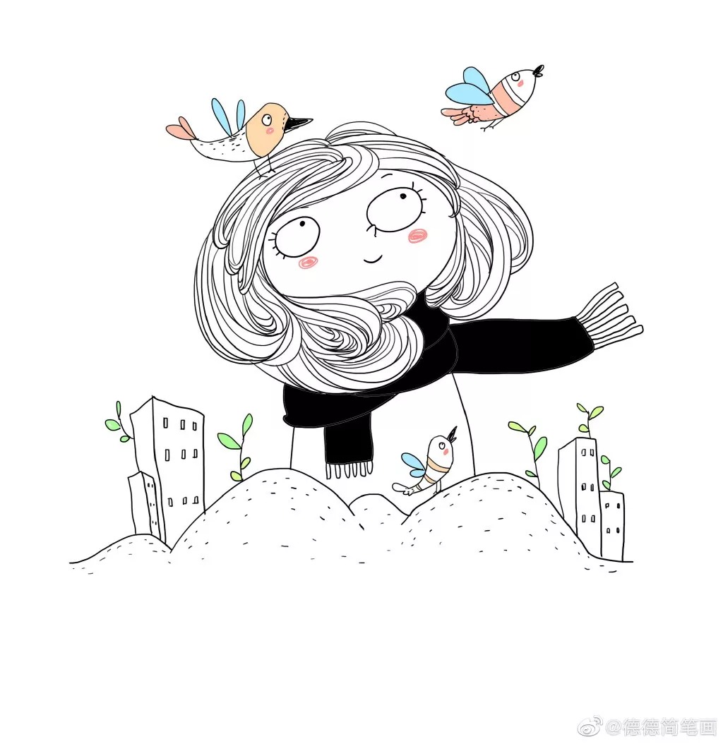 人物简笔画女孩(人物简笔画女孩头像)