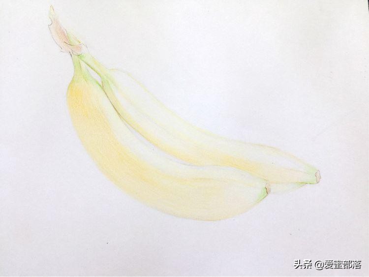 这类作品才能真正提高绘画能力，两只香蕉彩铅手绘教程
