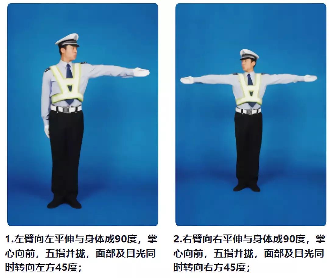 最全的交通指揮手勢
