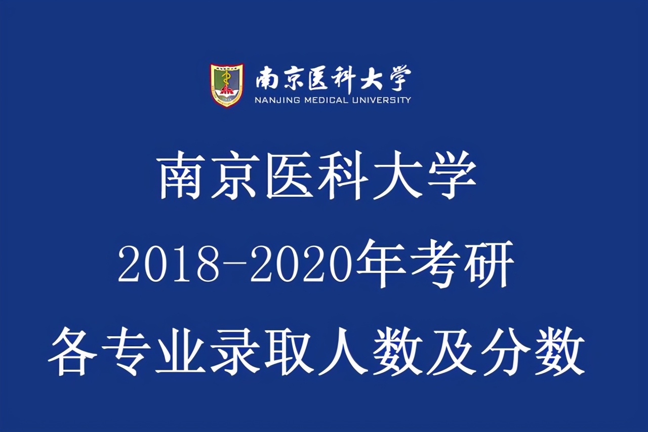南京医科大学2018-2020年硕士研究生招生：各专业录取人数及分数