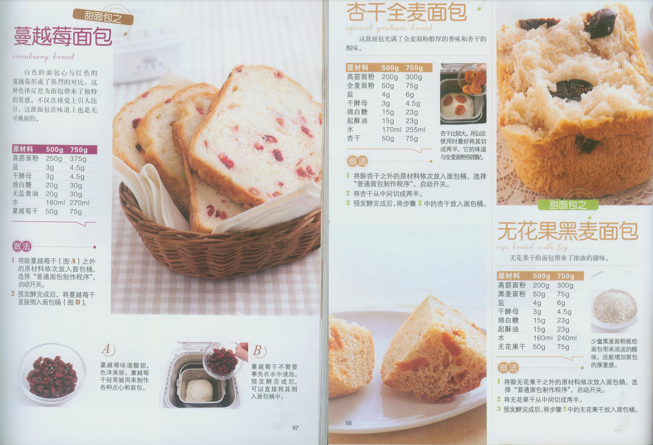 面包机食谱,面包机食谱18种