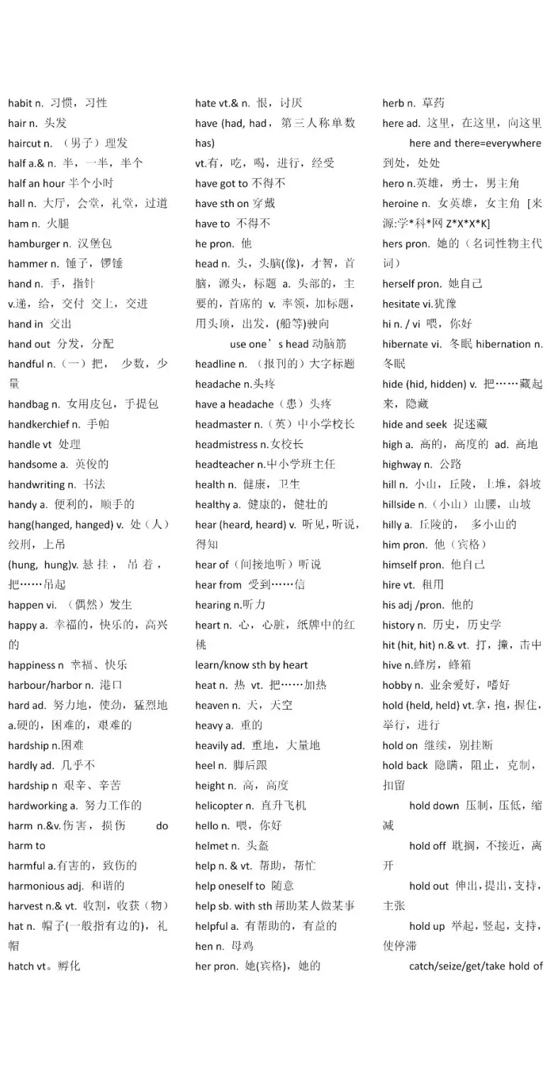一轮复习丨高考英语常考「3500词」词汇表