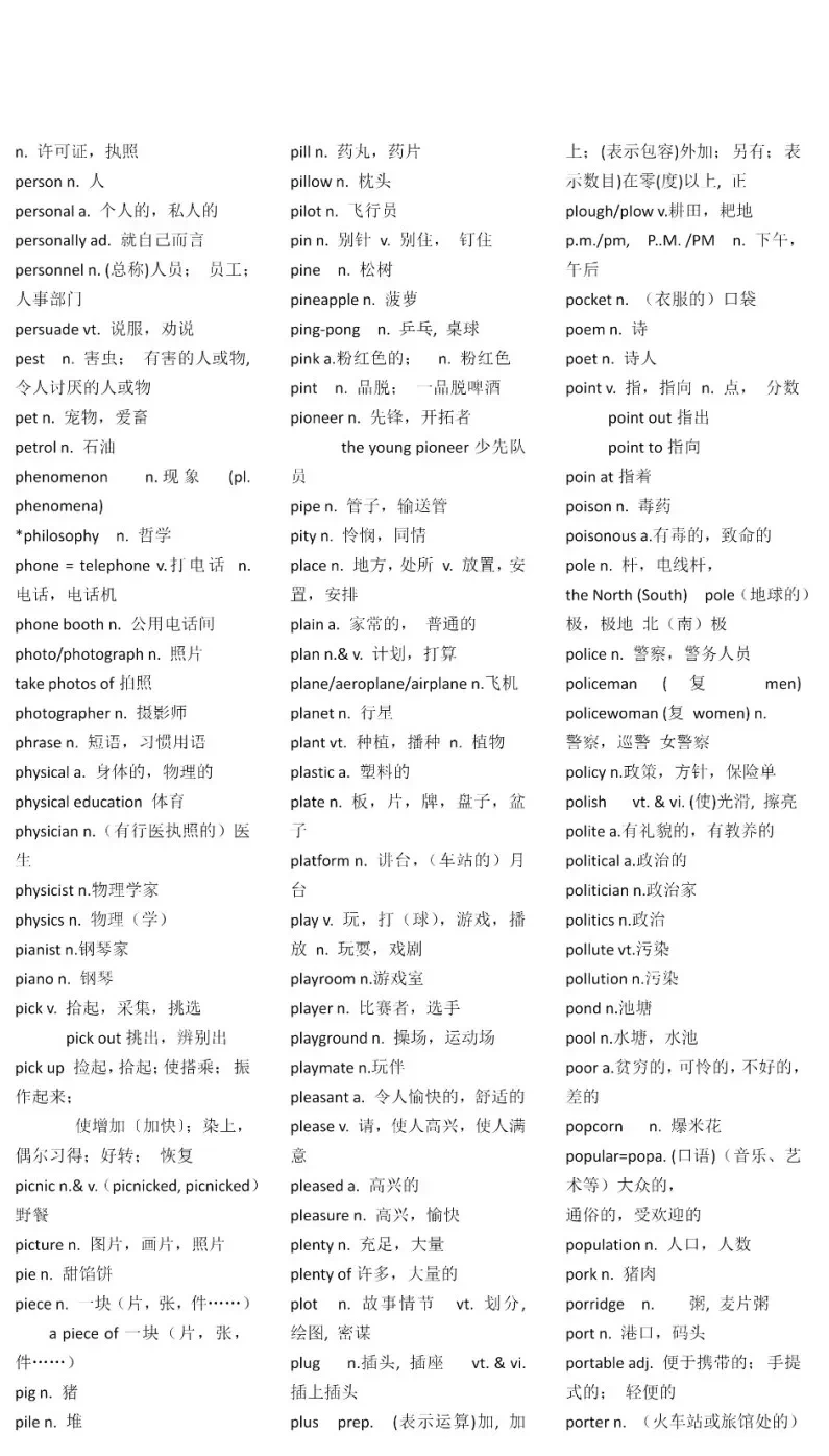 一轮复习丨高考英语常考「3500词」词汇表