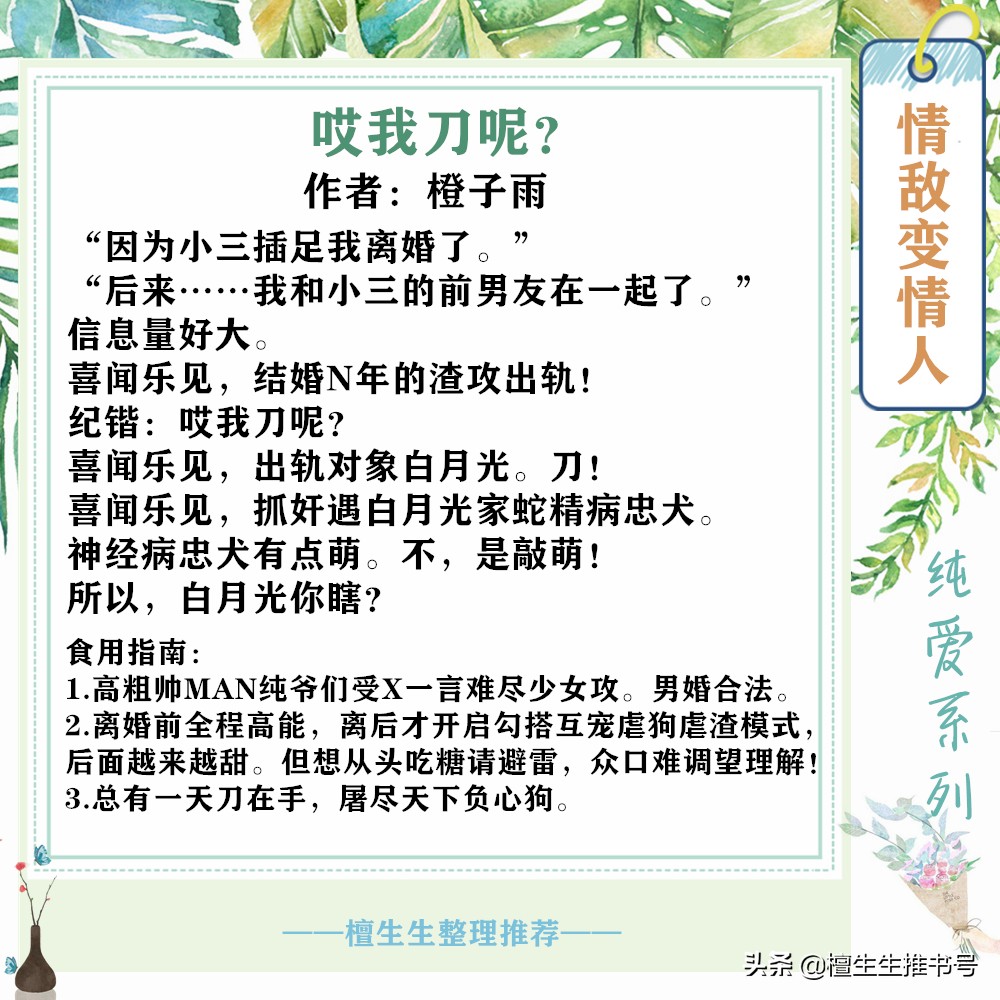 强推情敌变情人纯爱小说：从屡屡挑衅到频频发糖，论掰直情敌步骤