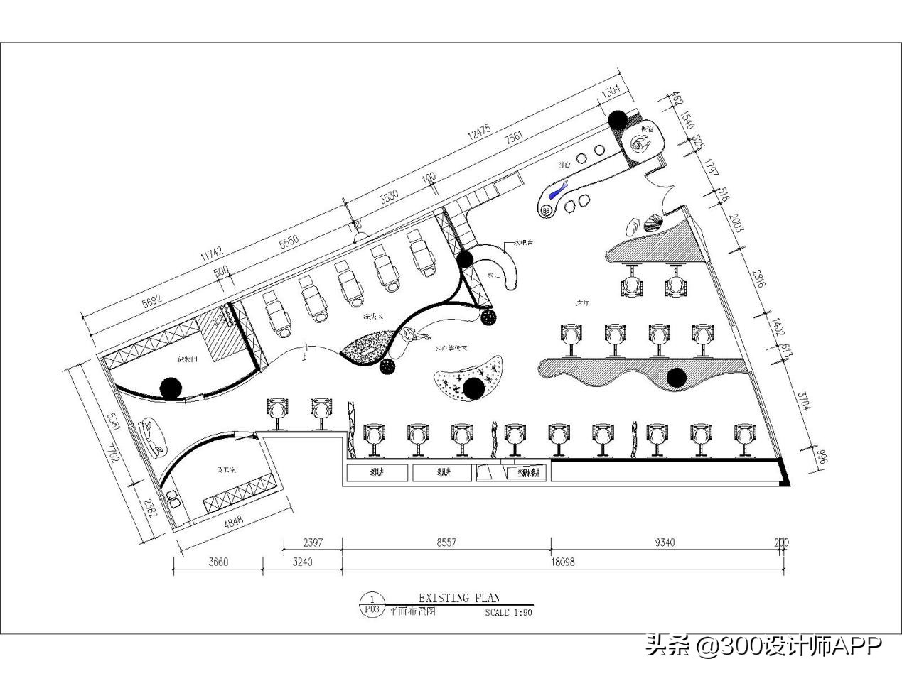徐年迪作品：极简白理发店，260㎡装修60万，空荡荡却很高级
