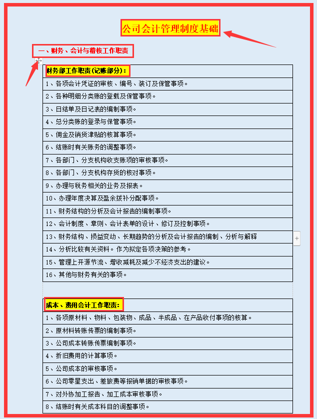 公司会计管理制度基础，15页完整电子版！适用于各阶段的会计人