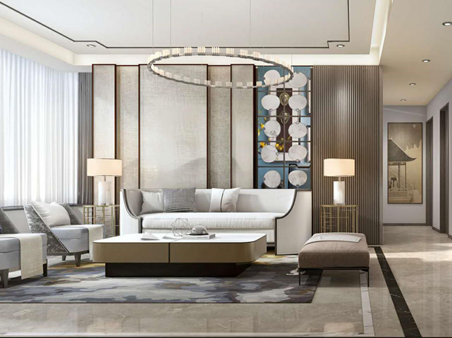 15款新中式沙发背景墙，雅致清新又不失个性，谁看谁喜爱