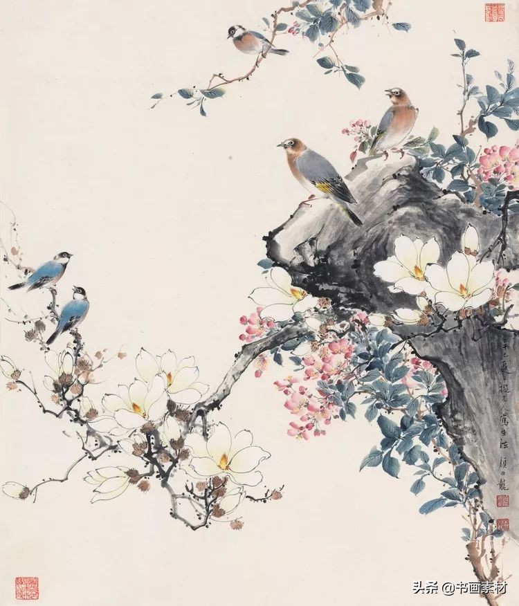 颜伯龙作品画欣赏大全颜伯龙花鸟册页