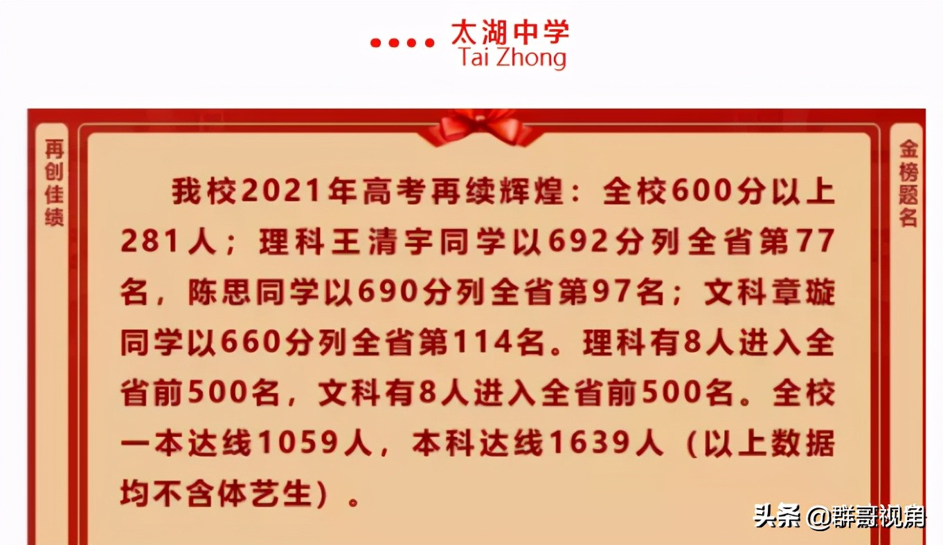 安庆市2021年主要23所高中高考喜报