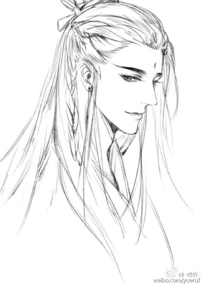 古风线稿(漫画人物古风线稿)-我的快乐小窝