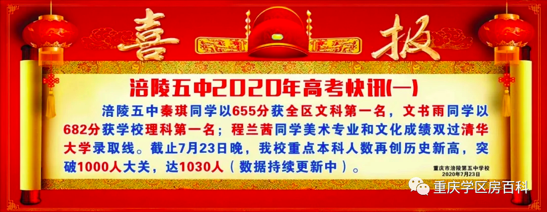 重庆主城区外部分中学高考喜报