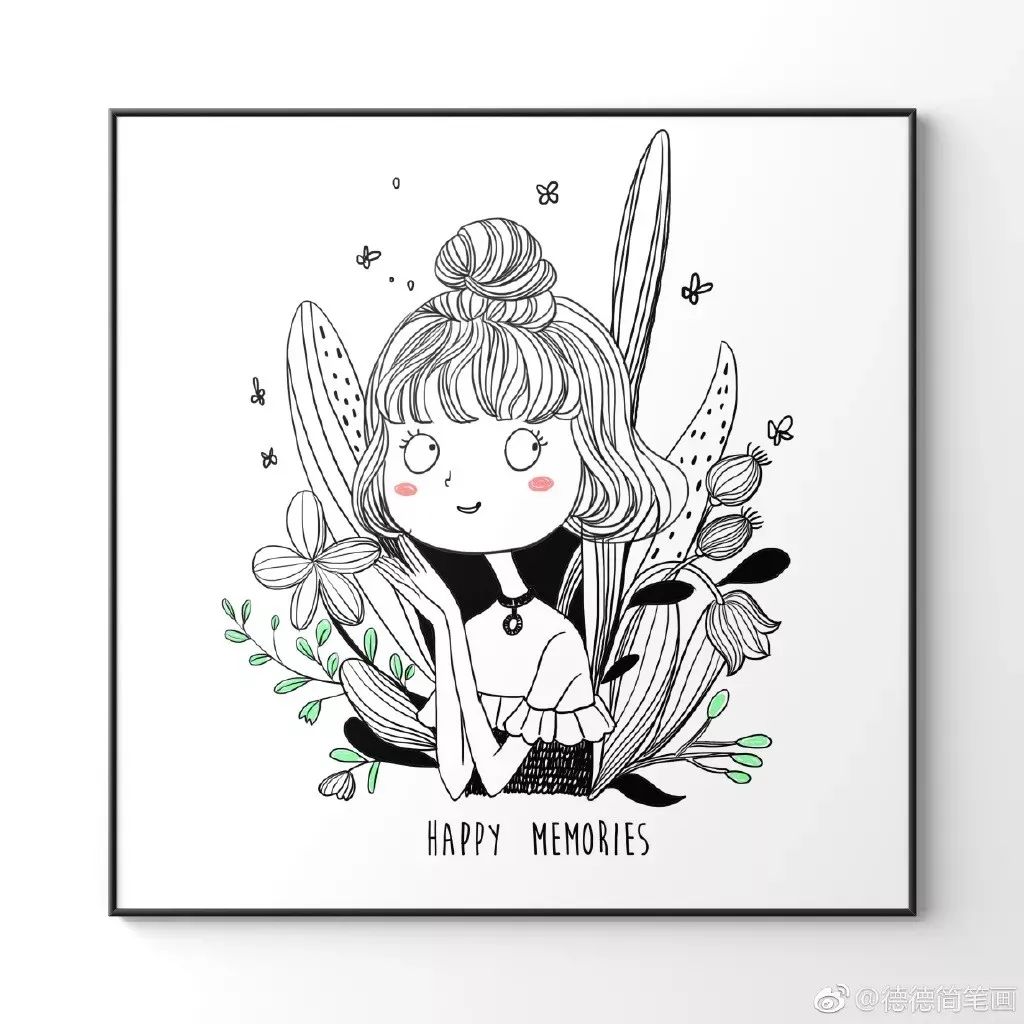 3分钟教会你超简单可爱又清新的小女孩简笔画,这波教程附步骤图