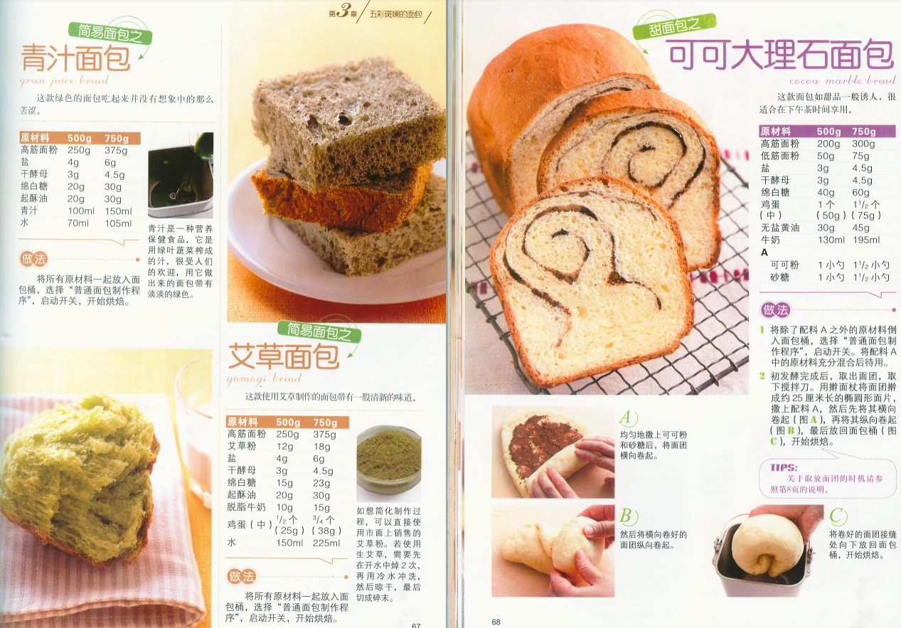 面包機食譜,面包機食譜18種