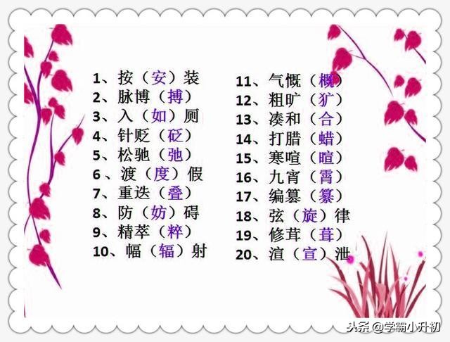 论小升初备战之：字词部分专项攻关（附常考易错字词大全）