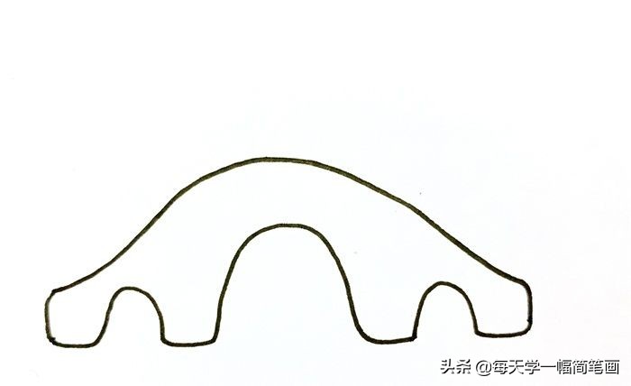 桥的简笔画儿童画(手把手教你画出简易版小桥)