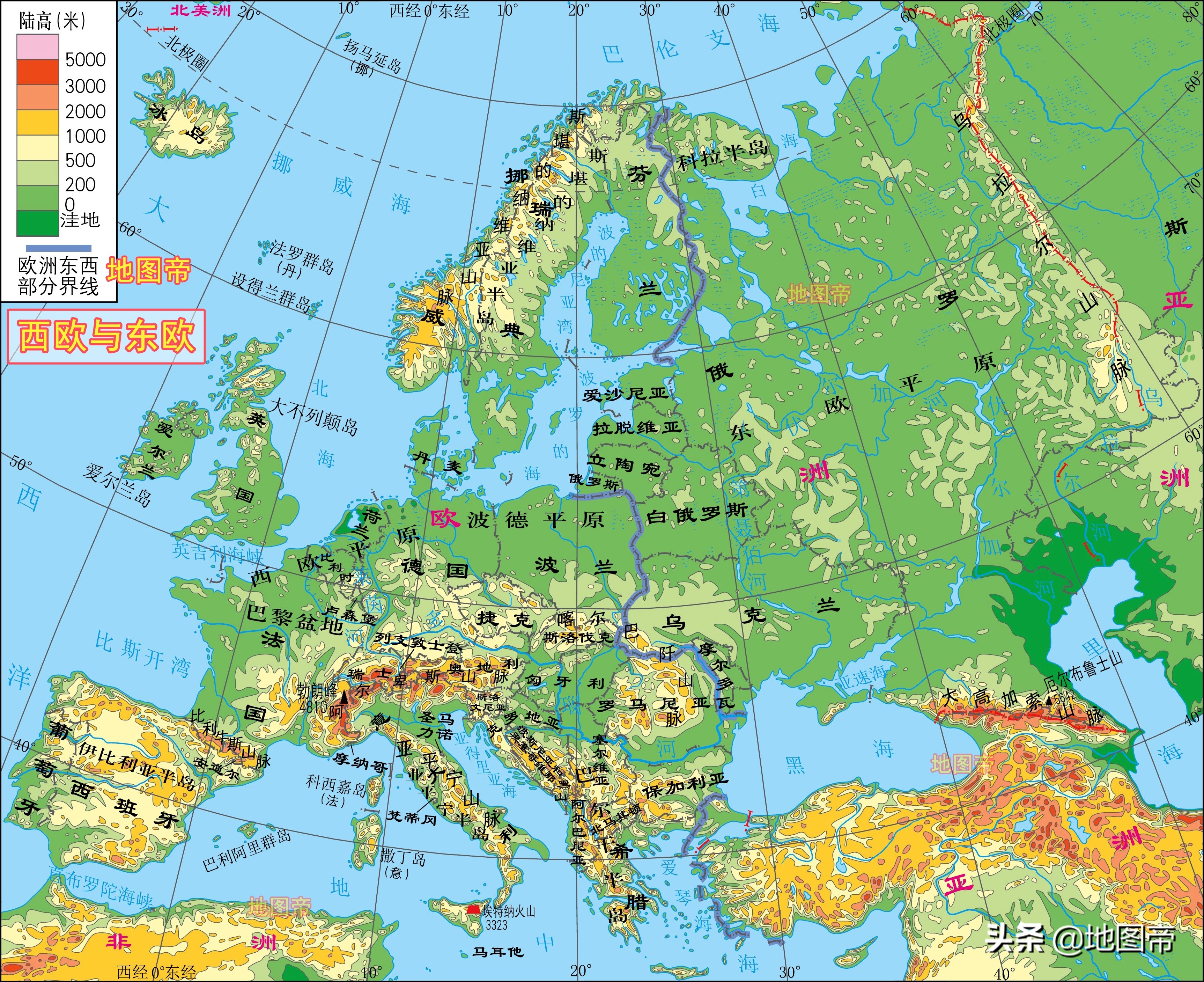 加勒比海在世界地图的位置（世界七大洲地形图）