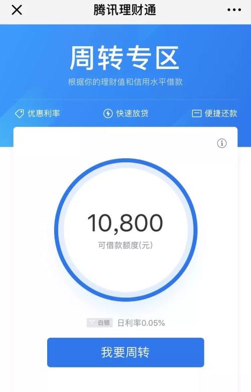 腾讯上线“周转”又推“微乐分” 现金贷要对抗蚂蚁金服