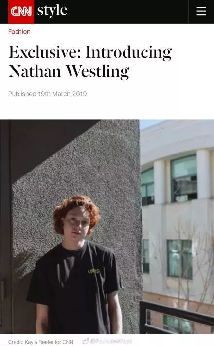 仙女变少年，勇敢做自己的Nathan Westling，男装秀场见！