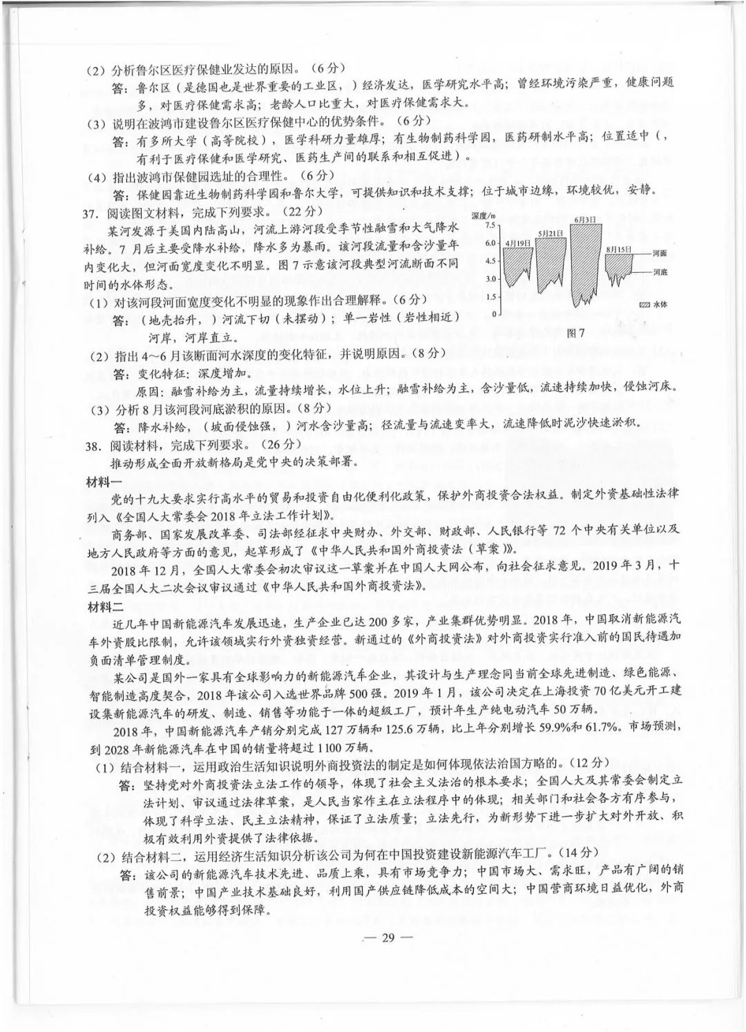 对答案啦！2019四川高考试题+答案公布（完整版）