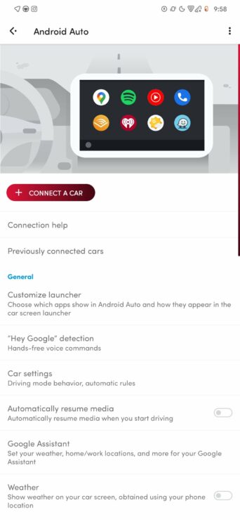 Android Auto获得更新 彻底改变了设置菜单使之更容易体验