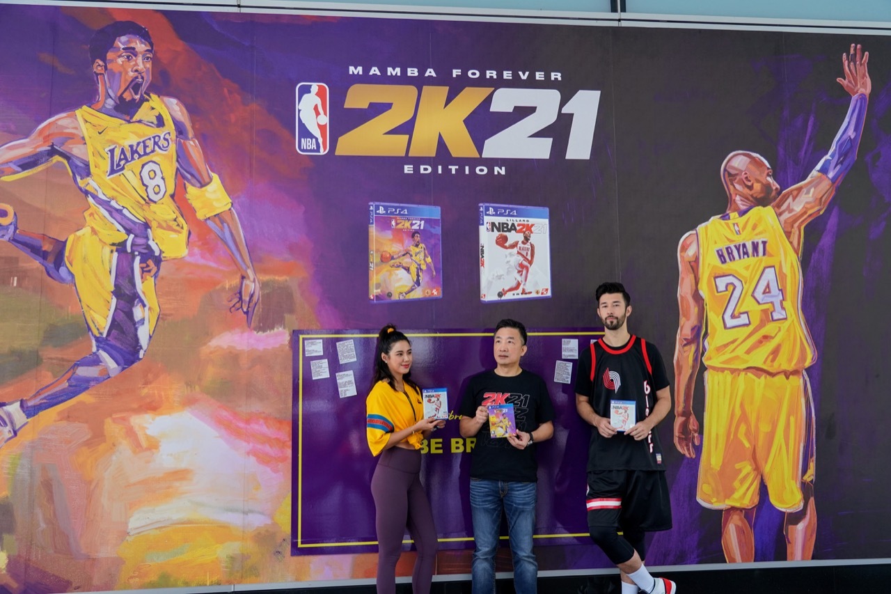 腾讯nba都有哪些广告(《NBA 2K21》巨幅广告现身台湾NBA专卖店 明星助阵)