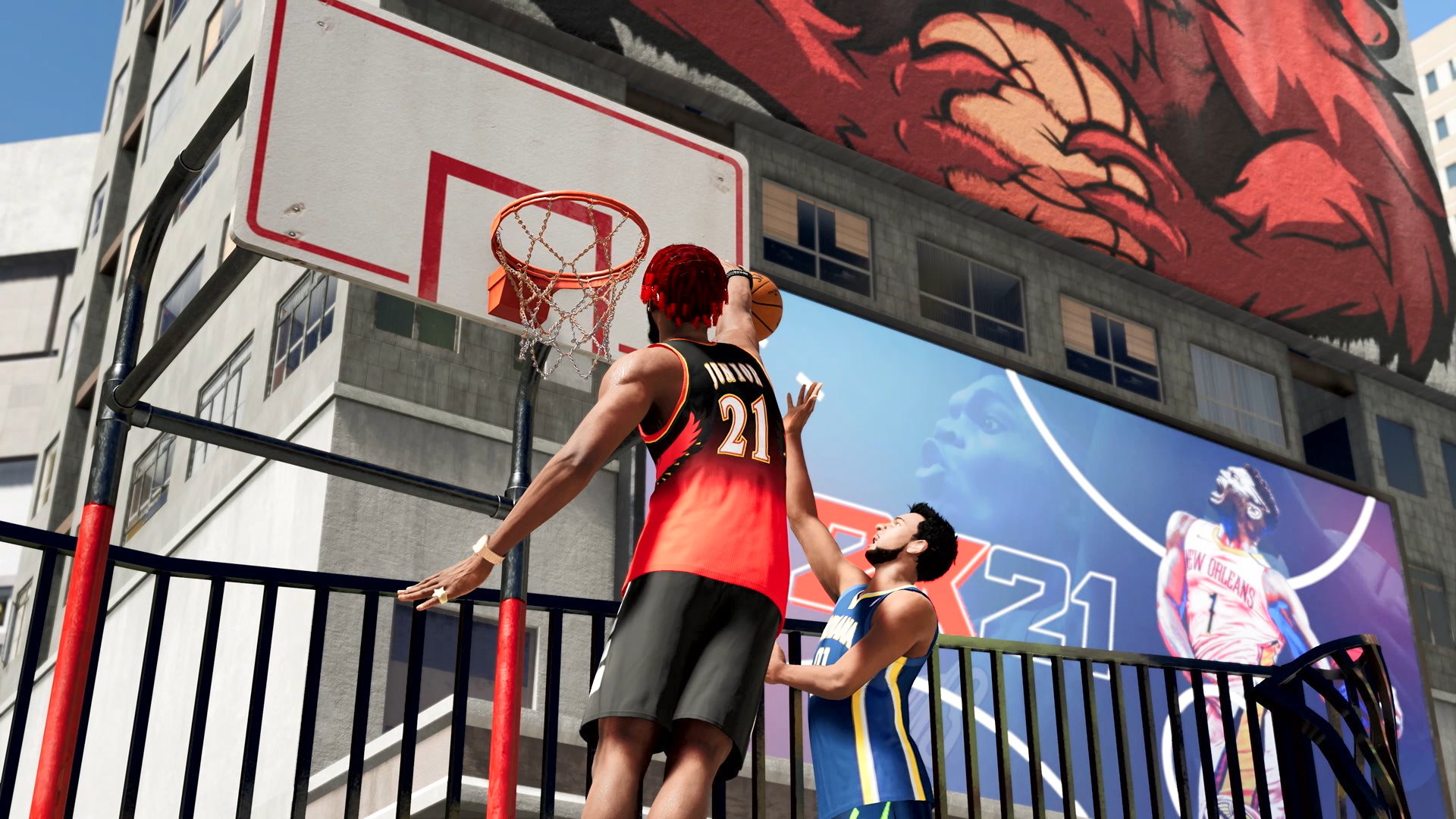 为什么nba2k街区黑色(《NBA 2K21》次世代版：“篮球之城”球场报告)