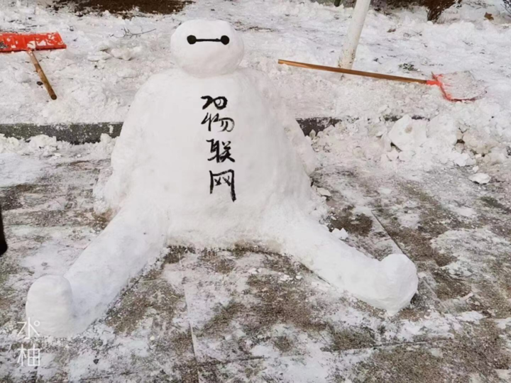大雪后的山东商务职业学院，分外清澄明澈