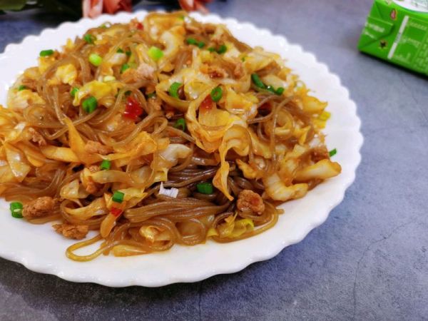 甘藍炒粉,甘藍炒粉條的做法家常