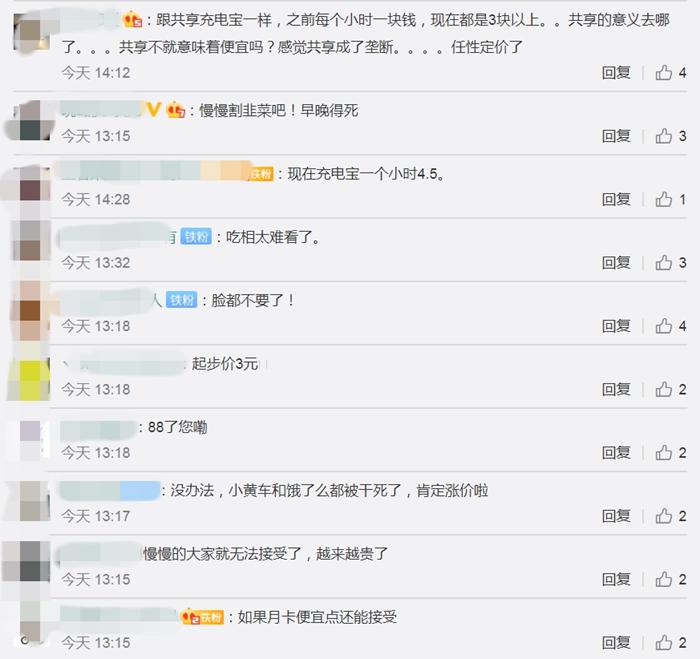 共享单车涨价？1小时6.5元，吓得我车速都快了