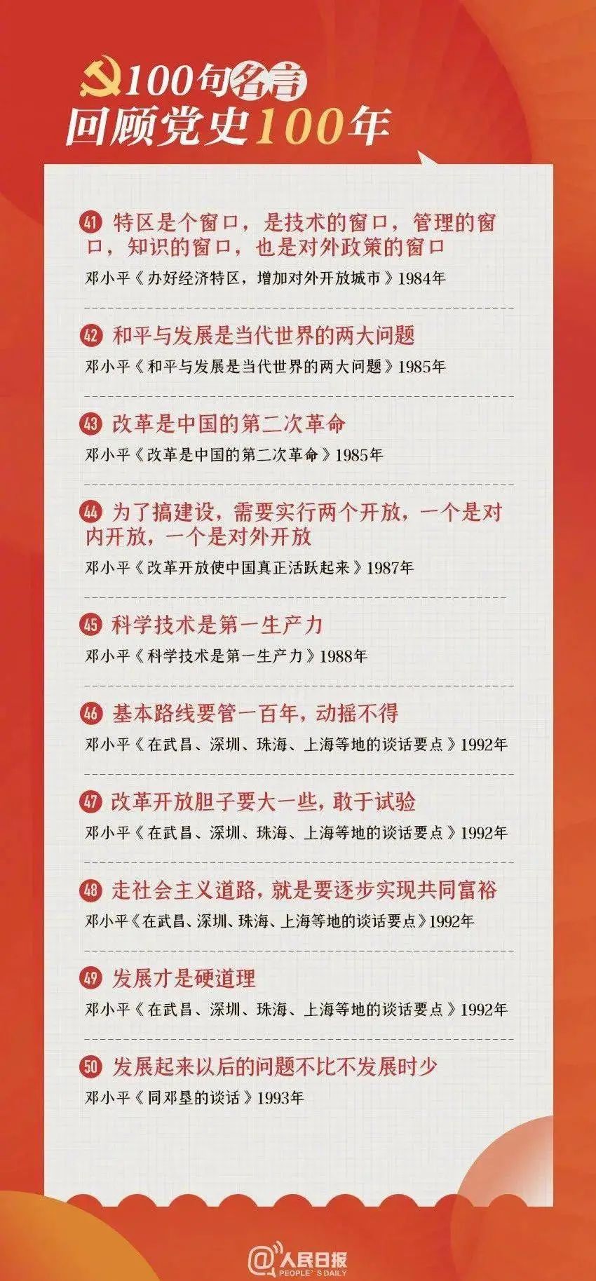 【党史天天学】100句名言回顾党史100年