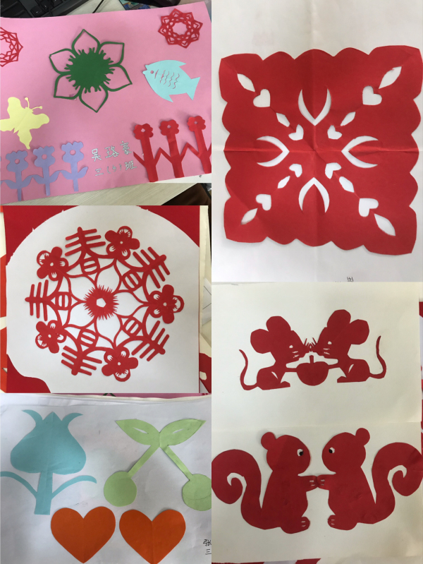 奇思妙想 异彩纷呈——浔阳小学三年级数学组举行轴对称图形剪纸活动