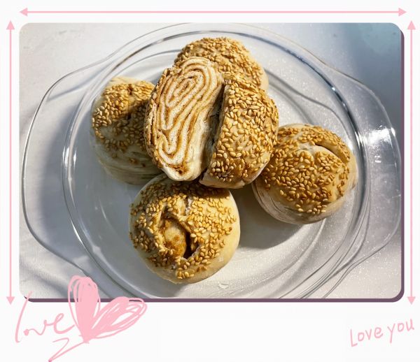 超下饭的超美味的麻酱烧饼-烤箱版，一学就会