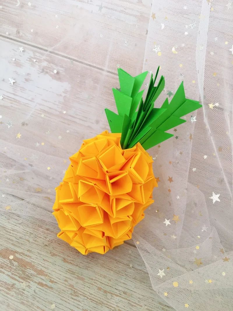 紙菠蘿的折法,紙菠蘿的折法和插法