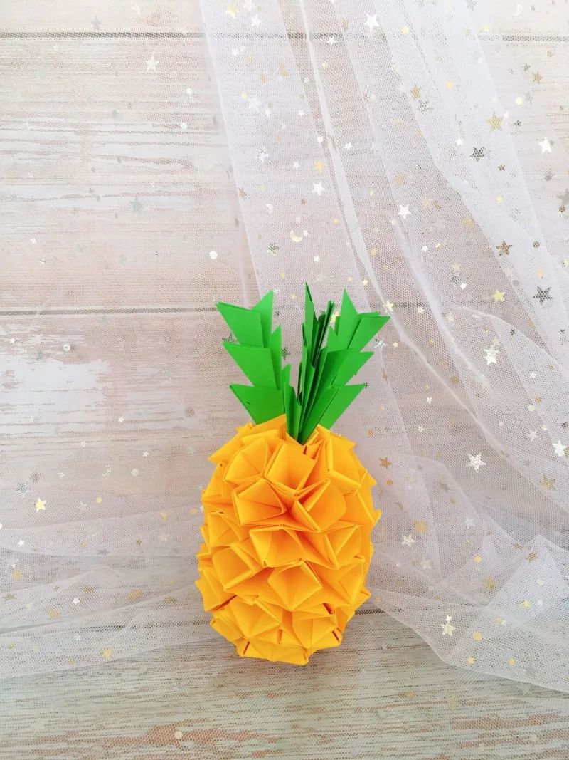 紙菠蘿的折法,紙菠蘿的折法和插法