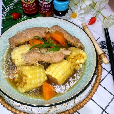胡蘿卜玉米排骨湯,胡蘿卜玉米排骨湯做法