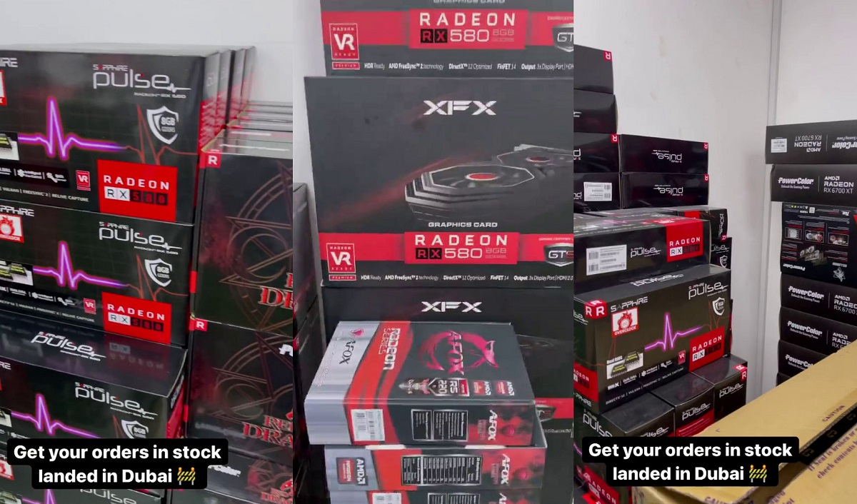 GPU都去哪里了？加密货币挖矿硬件零售商展示大量全新Radeon显卡
