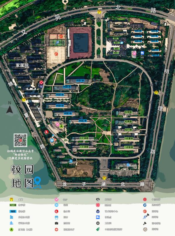 龙子湖校区地图2本张地图为河南财政金融学院龙子湖校区的手绘地图
