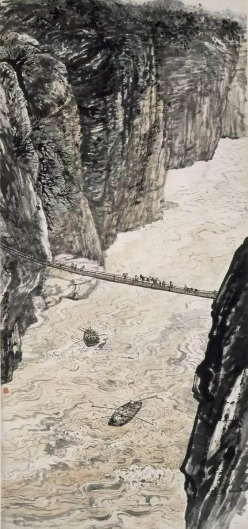 他的山水画气吞万象，被称“鬼手”，也被称为“世纪末的丰碑”