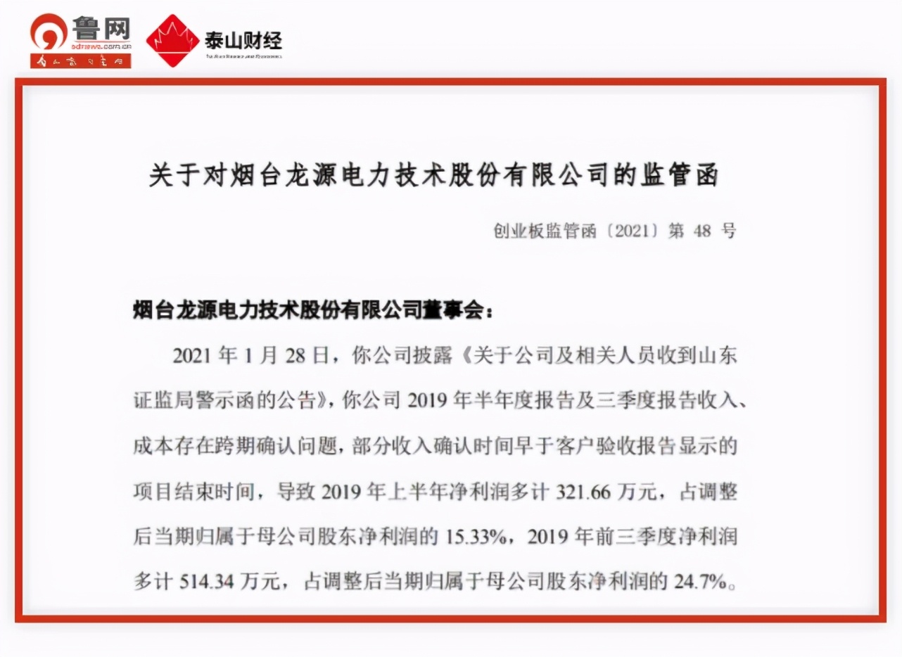深交所对龙源技术下发监管函