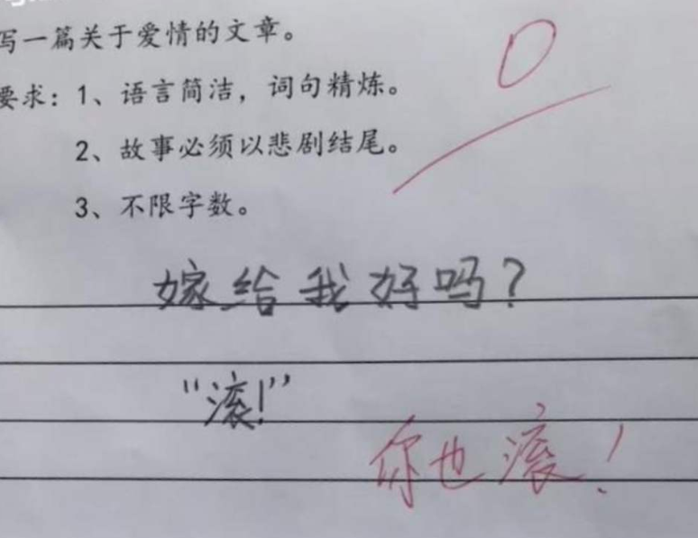 高考零分作文感动（小学生）