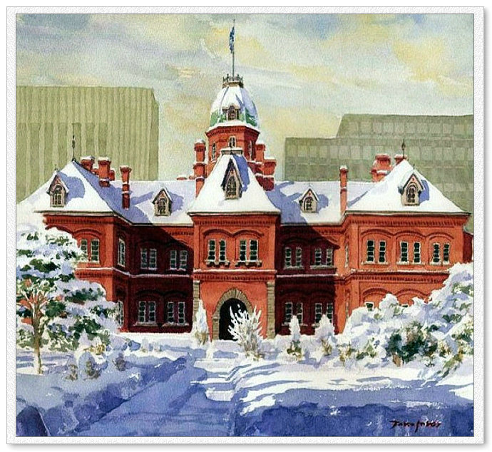 东亚风情 -- 高崎尚昭水彩画