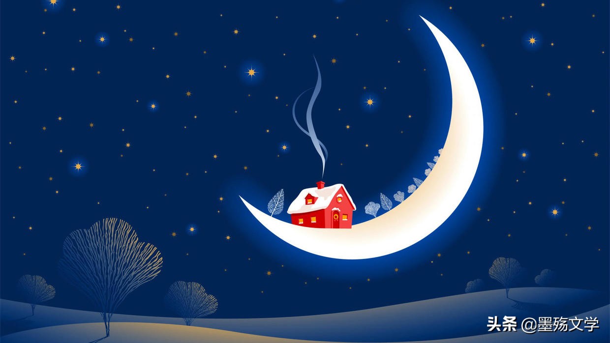 夜半风声人未眠，一轮圆月惹人怜