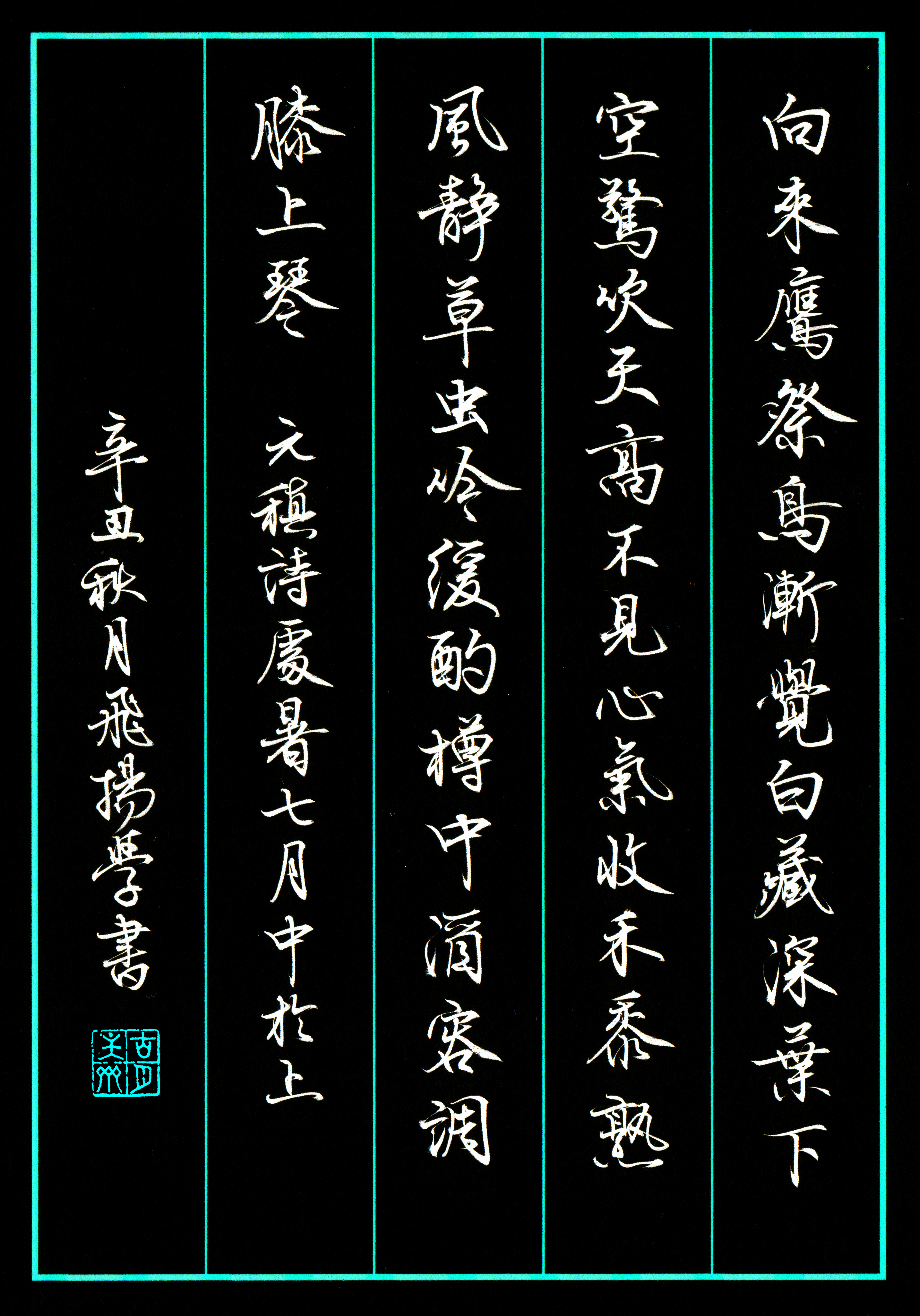 精致飞扬书法手抄经典诗词:人生如寄耳,何苦不行乐