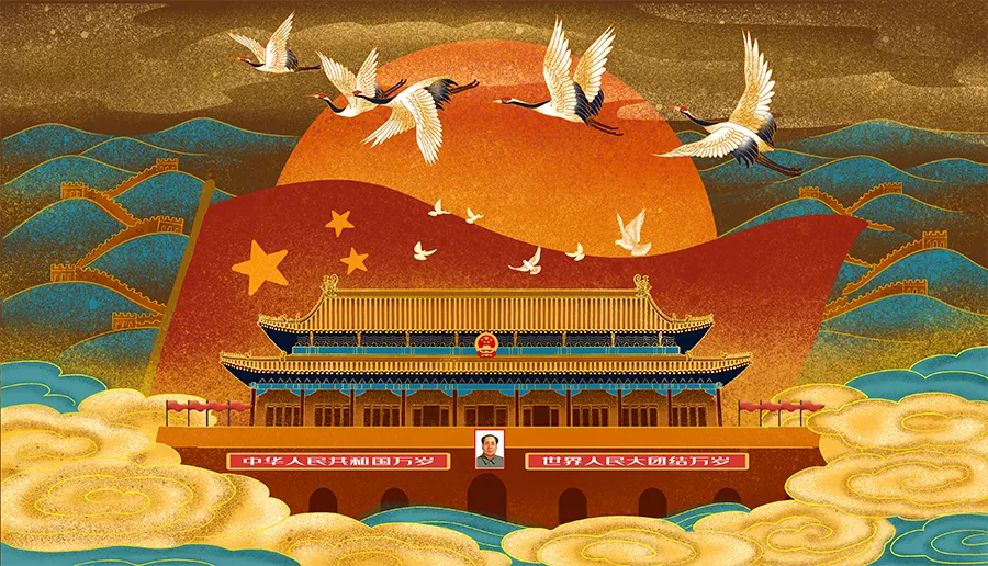 北京天安城门画图片