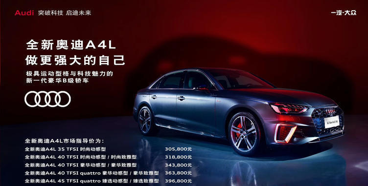 30.58-39.68万！三套动力/九款配置！咋选？2020款A4L购车手册