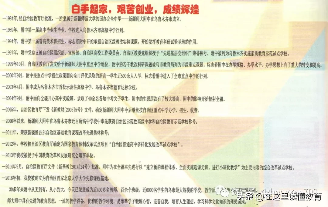 新疆最好的十所高中，乌鲁木齐占了七所！你认可吗？